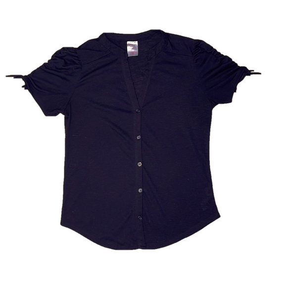 🟢 No Boundaries Button-Up Short Sleeved Shirt size Medium (7/9) - Picture 1 of 6